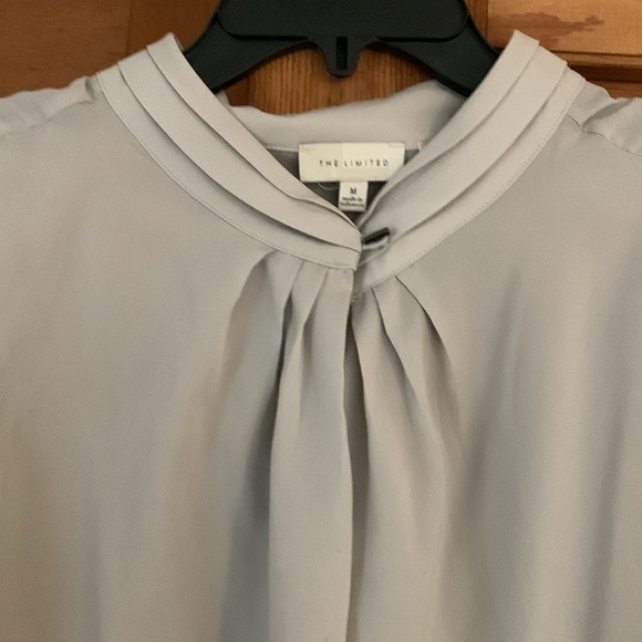 Ann Taylor Scandal collection blouse, grey - Picture 2 of 7